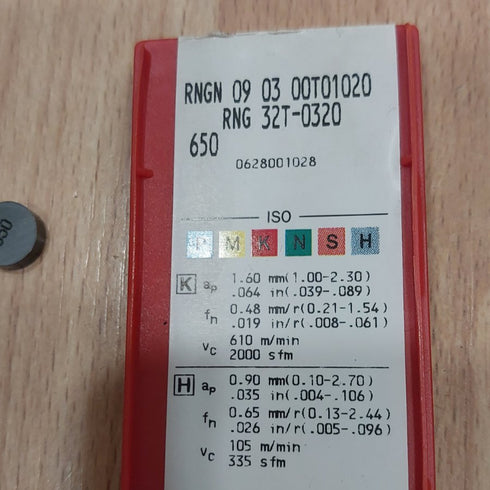 Ceramic turning inserts RNGN 090300 T01020 650